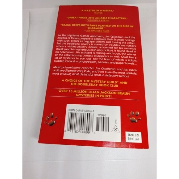 The Cat Who Robbed A Bank Lilian Jackson Braun 2001 Paperback - Picture 2 of 2